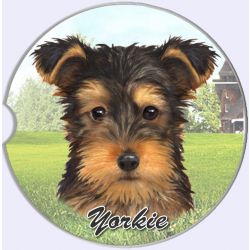 Yorkie, Puppy Cut car coaster