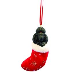 Poodle, black ornament