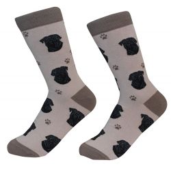 Pug, black Socks