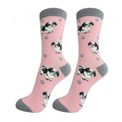 Shih Tzu Black and white Happy Tails Socks 