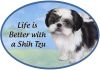 Shih Tzu, black and white puppy cut  Euro Magnet