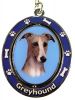Greyhound, Fawn & White Key Chain