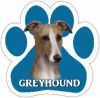 Greyhound, fawn and white Car Magnet